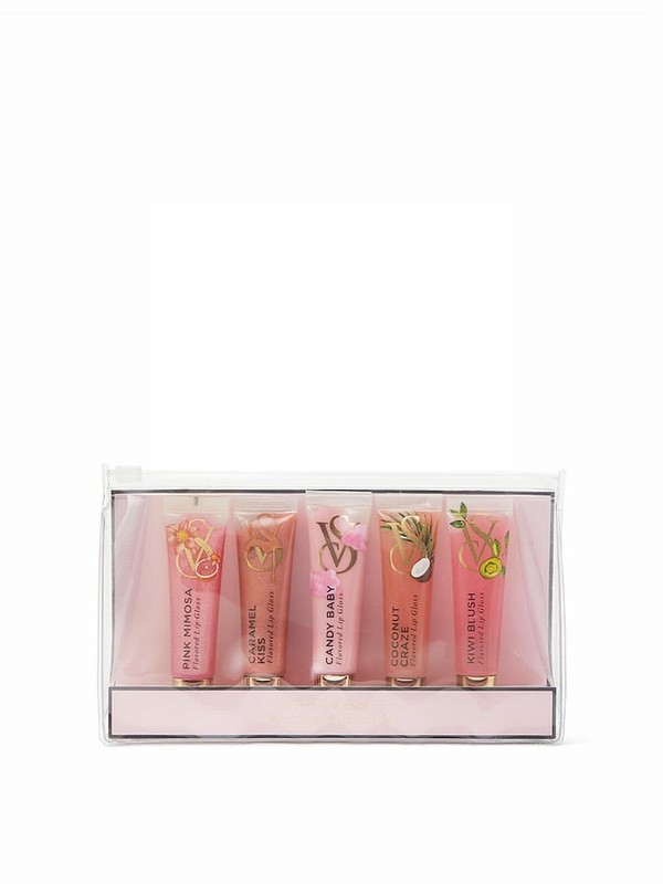 Victoria Secret Pink Assorted 5 Piece Lip Gift Set Perfume | JDCWH2349