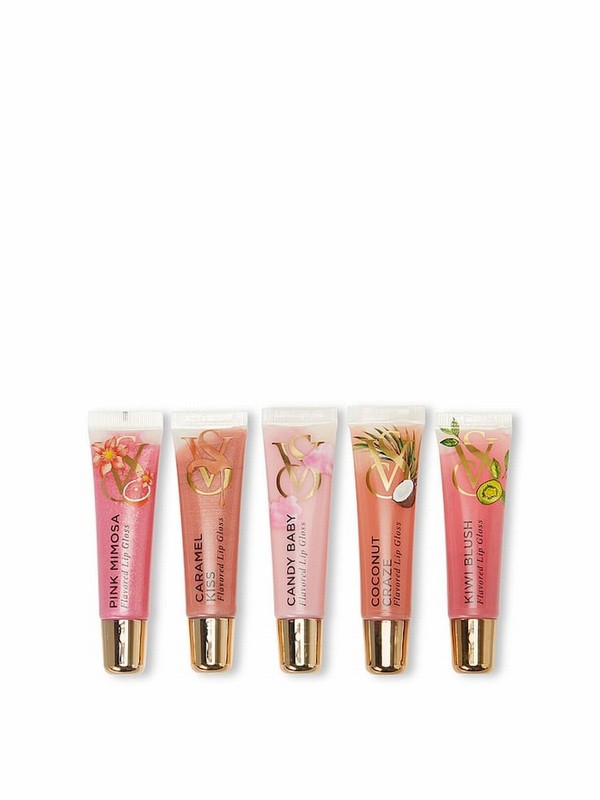 Victoria Secret Pink Assorted 5 Piece Lip Gift Set Perfume | JDCWH2349