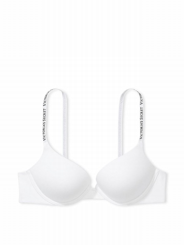 White Victoria Secret Add 2 Cups Push Up Bras | HJVQS3694