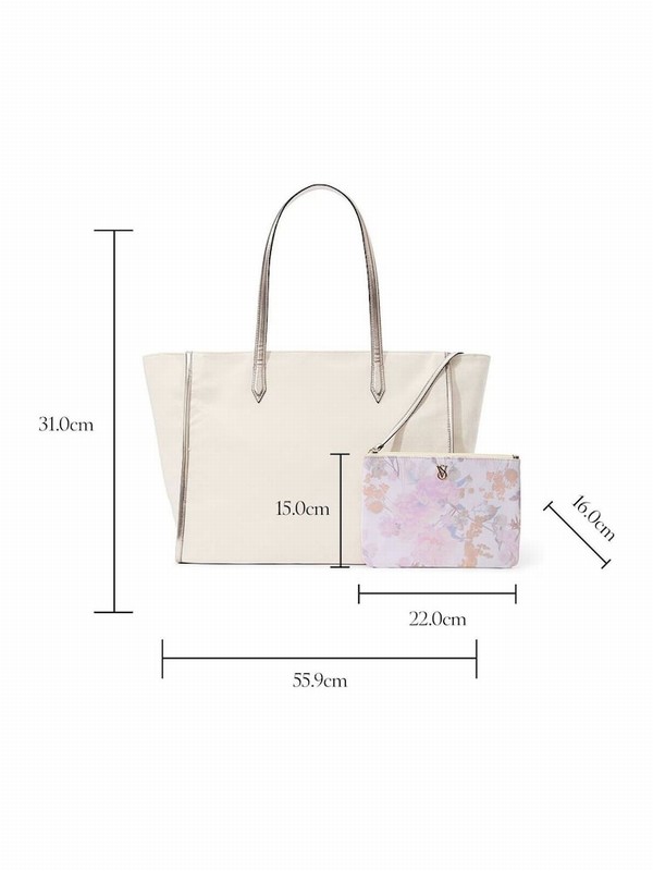 White Victoria Secret Bridal Ivory Tote Bags | WMHBA4152