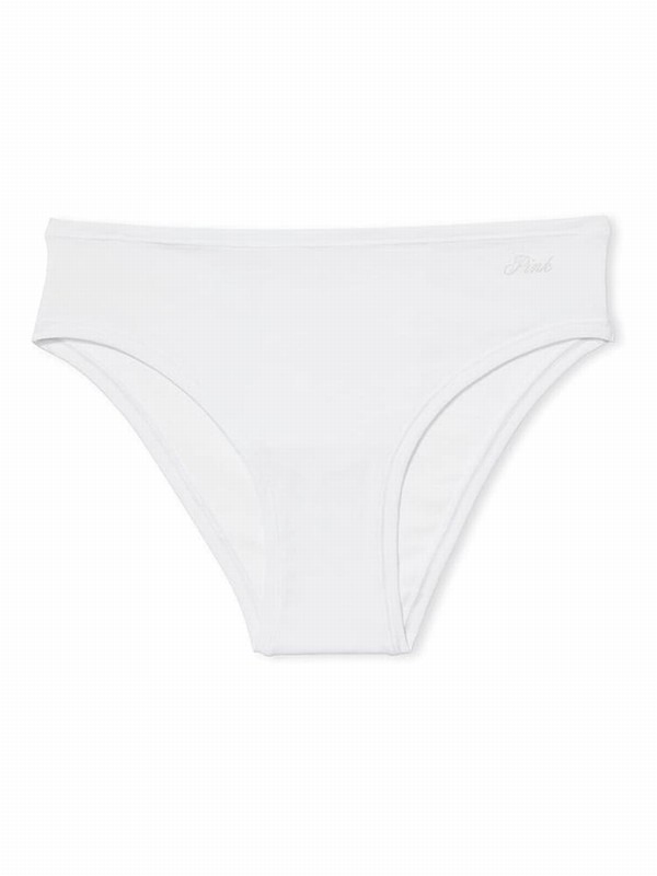 White Victoria Secret Cheeky Cotton Cheeky Underwear | YHWLV0859