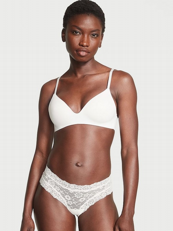 White Victoria Secret Coconut Cheeky Underwear | DCLOF7640