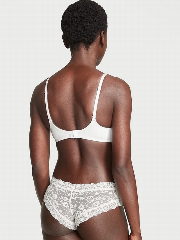White Victoria Secret Coconut Cheeky Underwear | DCLOF7640