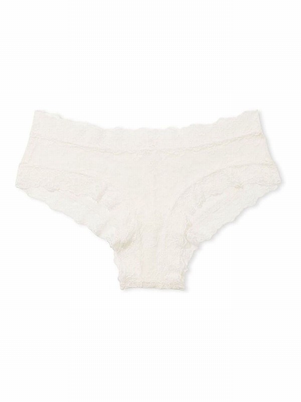 White Victoria Secret Coconut Cheeky Underwear | DCLOF7640