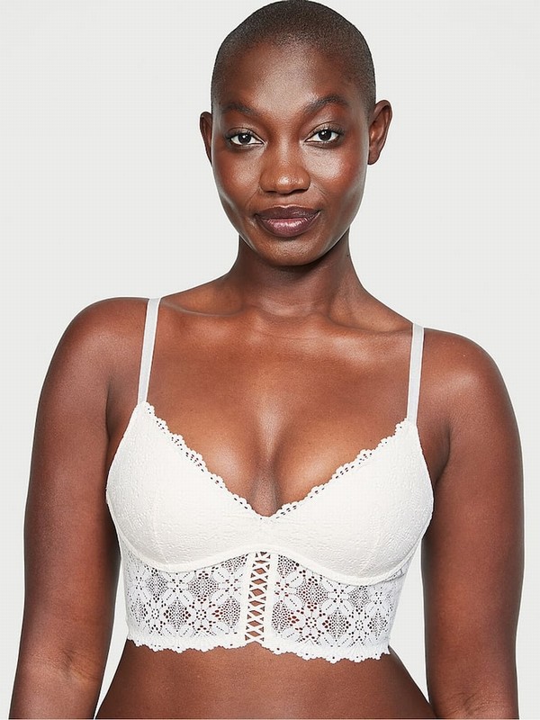 White Victoria Secret Coconut Full Cup Push Up Bras | KBRXF3748