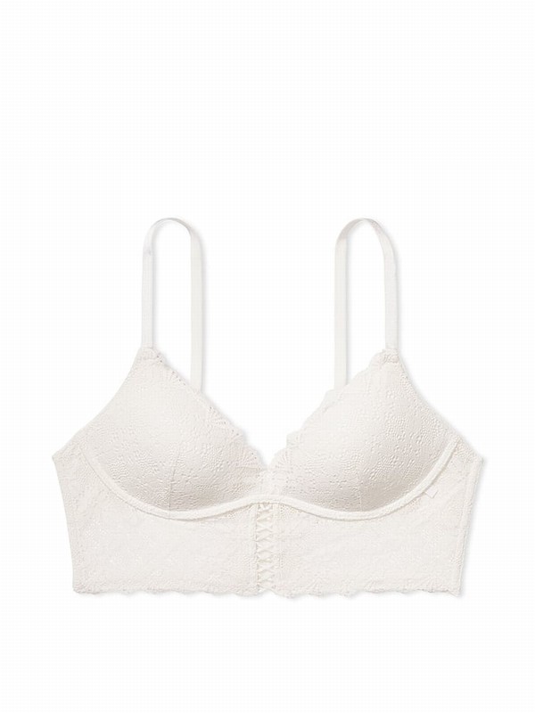 White Victoria Secret Coconut Full Cup Push Up Bras | KBRXF3748