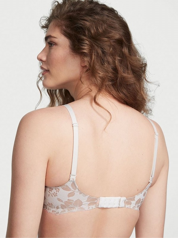 White Victoria Secret Coconut Lace Full Cup Bras | OUPMZ1309