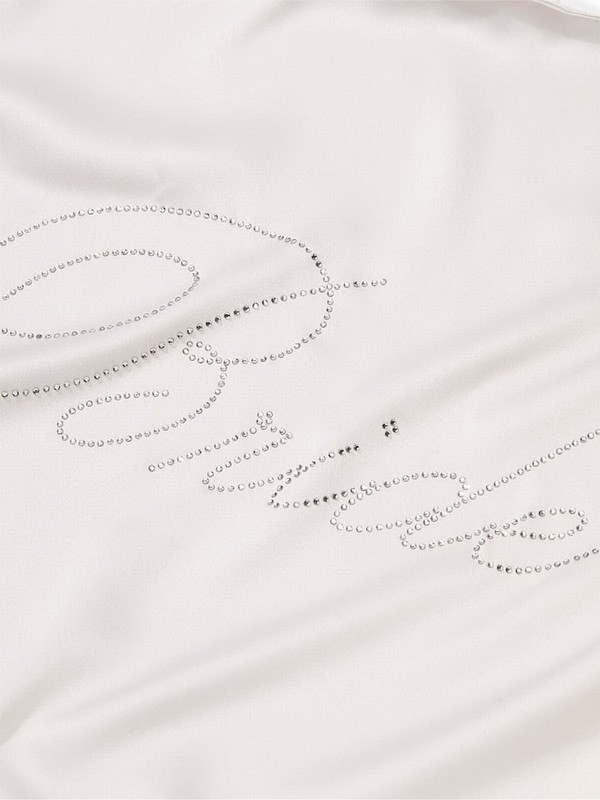 White Victoria Secret Coconut Satin Bridal Embellisheding Gown Nightwear | WNIFH3028