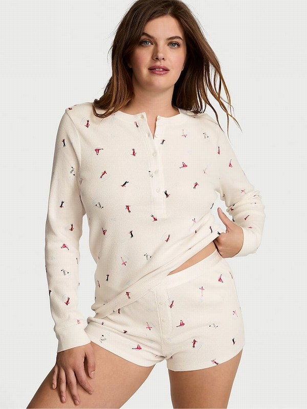 White Victoria Secret Coconut Skiers Thermal Nightwear | ZBXMY6149