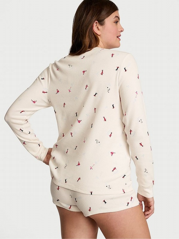 White Victoria Secret Coconut Skiers Thermal Nightwear | ZBXMY6149