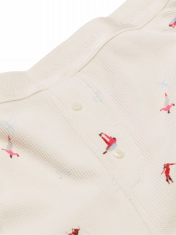 White Victoria Secret Coconut Skiers Thermal Long Nightwear | SLOZK6372