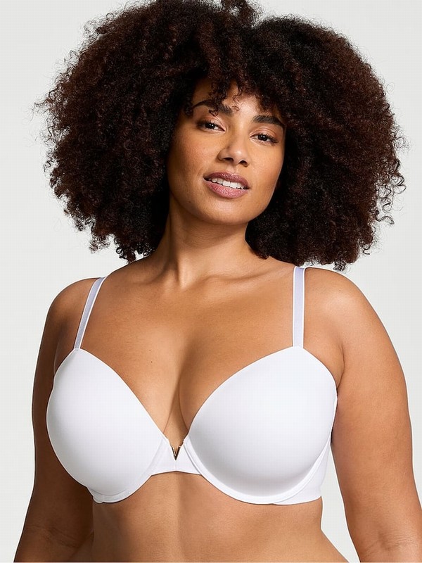 White Victoria Secret Lightly Lined Demi Smooth Bras | UQNEA0475
