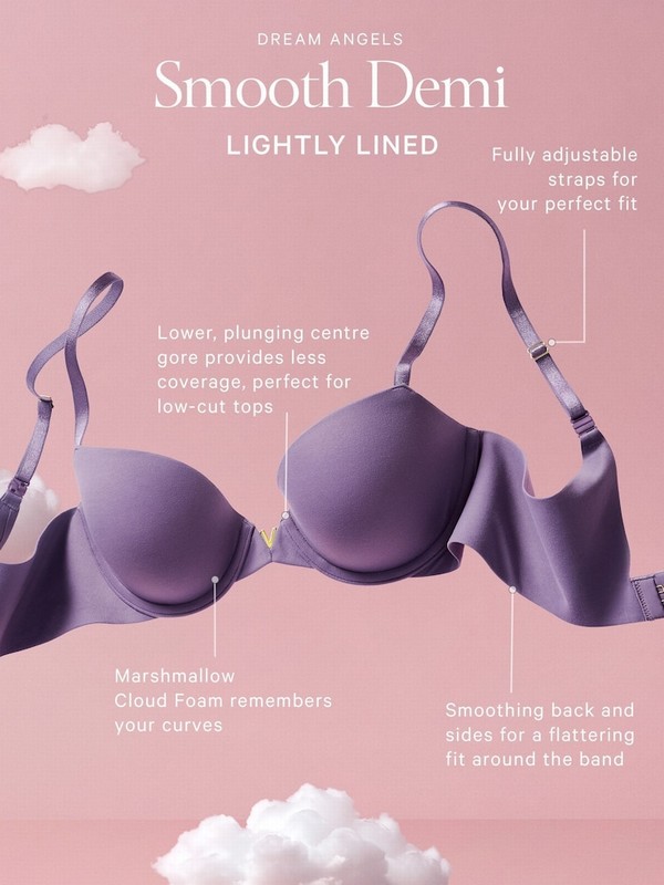 White Victoria Secret Lightly Lined Demi Smooth Bras | UQNEA0475