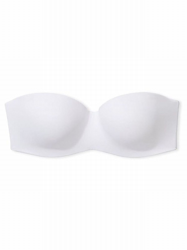 White Victoria Secret Lightly Lined Strapless Multiway Bras | WUAXZ6251
