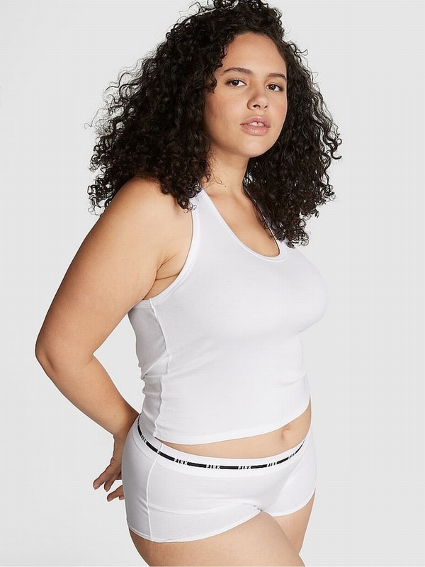 White Victoria Secret Modal Rib Top Nightwear | MSBYI7360