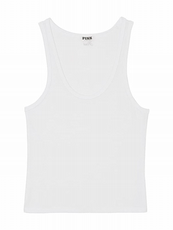 White Victoria Secret Modal Rib Top Nightwear | MSBYI7360