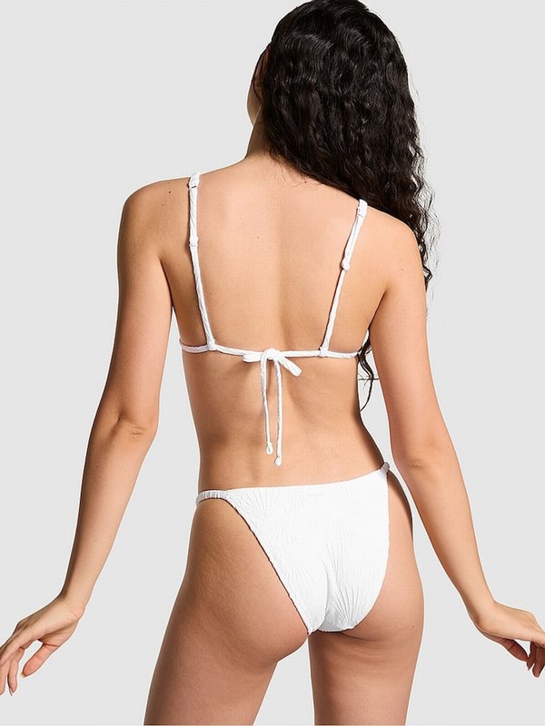 White Victoria Secret Optic Cheeky Bikini Bottom | CGFVQ7294