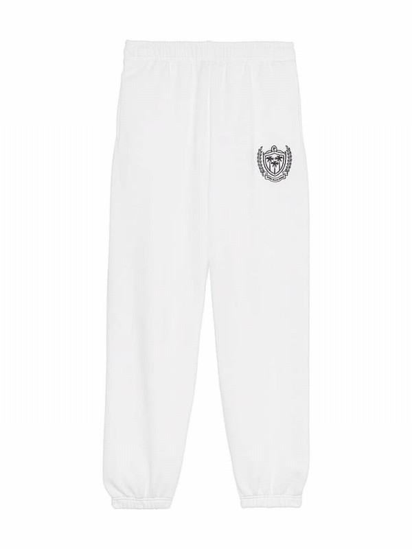 White Victoria Secret Optic Fleece Joggers | NLXTF1908