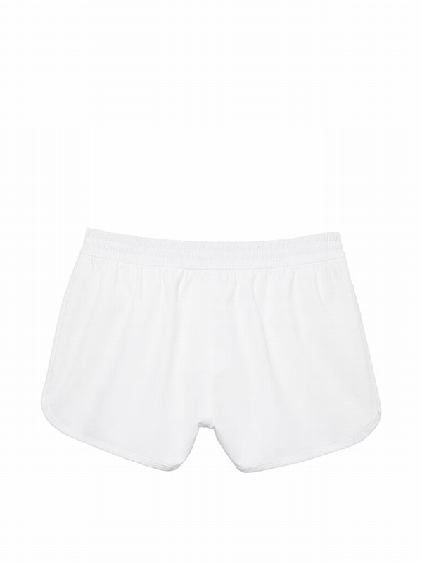 White Victoria Secret Optic Running Shorts | PCBKD1749