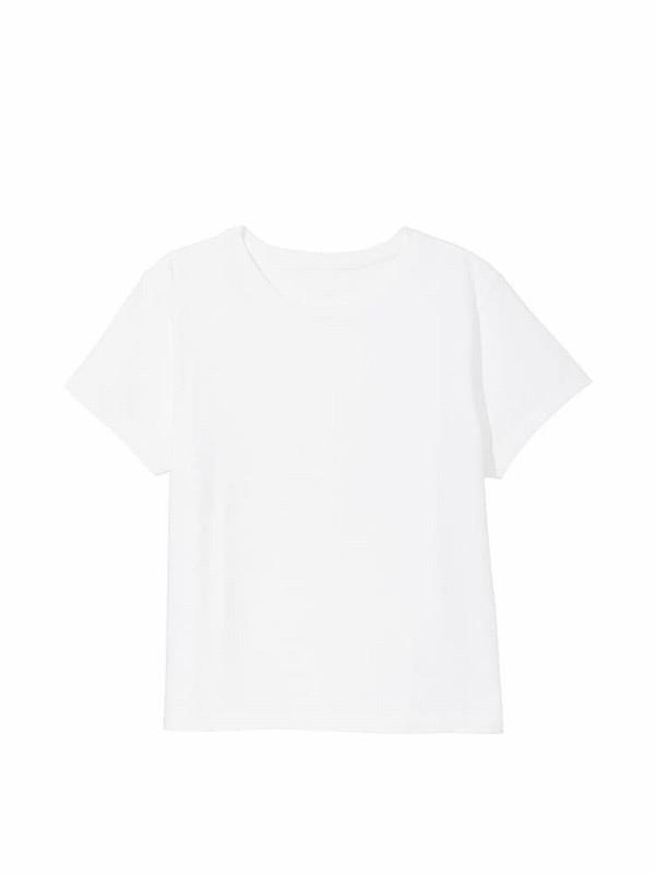 White Victoria Secret Optic Sleeve Dreamer T Shirts | PSWLN5617