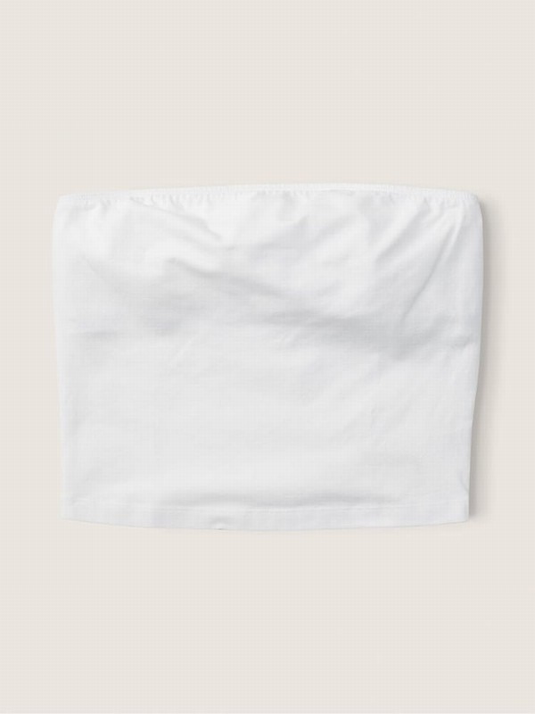 White Victoria Secret Optic Tube Top Tops | IACVG5764