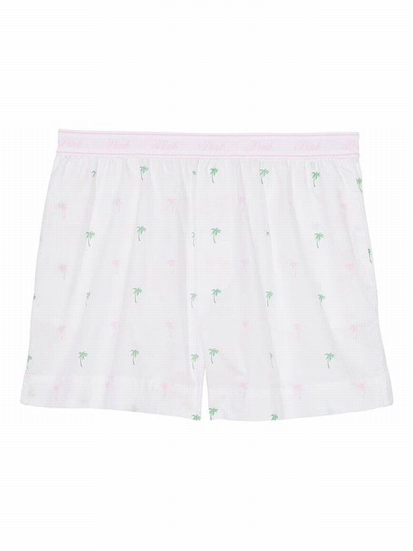 White Victoria Secret Palms Cotton Nightwear | FCATX6054