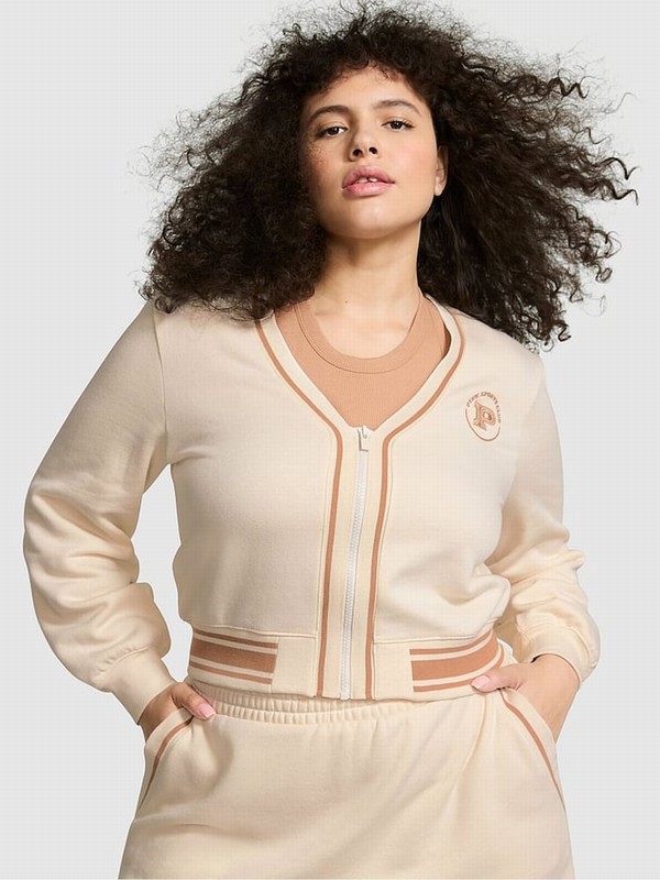 White Victoria Secret Shell Fleece Cardigans | CFZIO0694