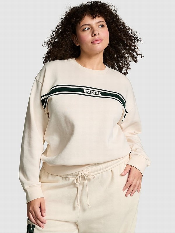 White Victoria Secret Shell Fleece Sweatshirts | BJLMG7190