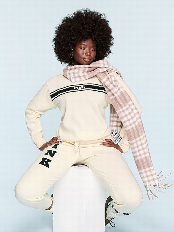 White Victoria Secret Shell Fleece Sweatshirts | BJLMG7190