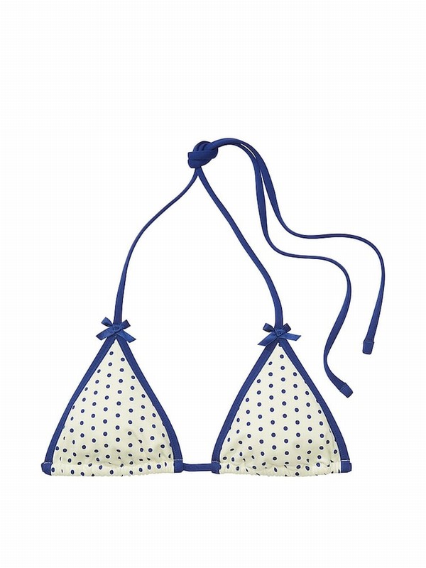 White Victoria Secret Sleepy Dot Frankies Cape May Bikini Top | SNGZR0763