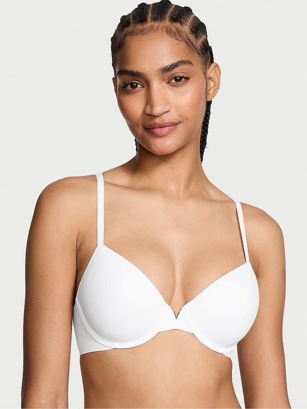 White Victoria Secret Smooth Lightly Lined Full Cup Bras | FMUKX0743