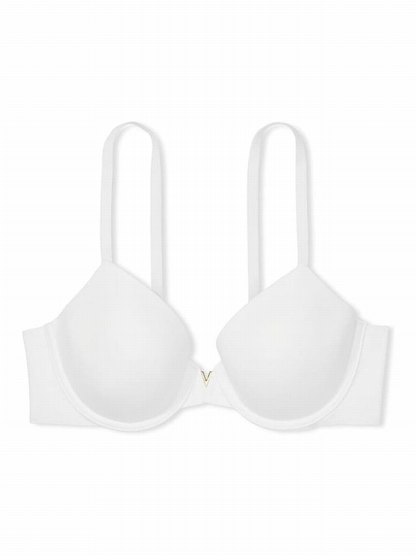 White Victoria Secret Smooth Lightly Lined Full Cup Bras | FMUKX0743