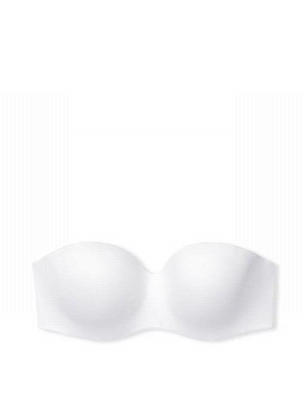 White Victoria Secret Strapless Bras | FAKJX2347