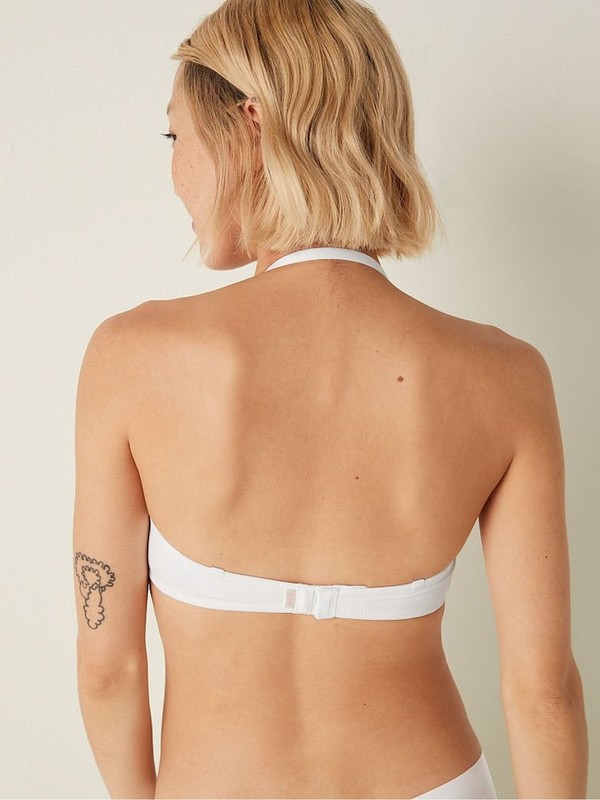 White Victoria Secret Strapless Multiway Push Up Smooth Push Up Bras | UZJGE3620