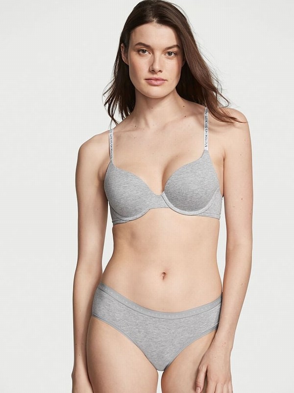 White / Pink / Grey / Blue / Green Victoria Secret Brief Logo 5 Pack Underwear | WVXFH7945