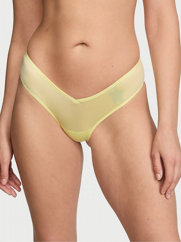 Yellow Victoria Secret Citron Glow Cheeky Underwear | COLGY2764