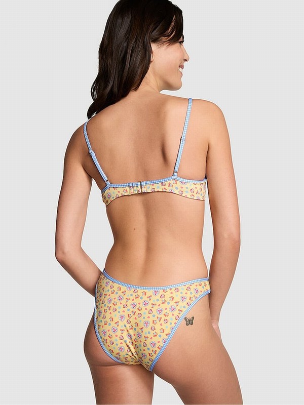 Yellow Victoria Secret Heart Charmzilian Frankies Golden Hour Bikini Bottom | NKUYC8436
